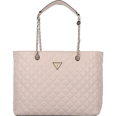 Afbeelding van Guess Giully TOTE Shopper, Dames, Maat: One Size, Light beige