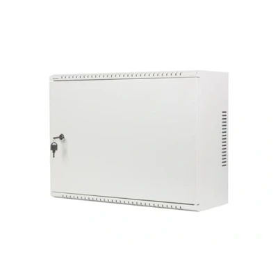 Afbeelding van Lanberg Nástěnná jednodílná skříň 19&quot;, 4U+3U/540x200, (dodávané složené), nízkoprofilová, plné dveřé (19 inch rek), Serverkast, Grijs