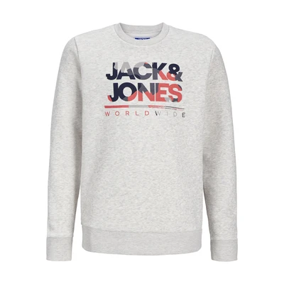 Afbeelding van Jack&amp;Jones kids trui LUKE White Melange SS25 Regular Fit