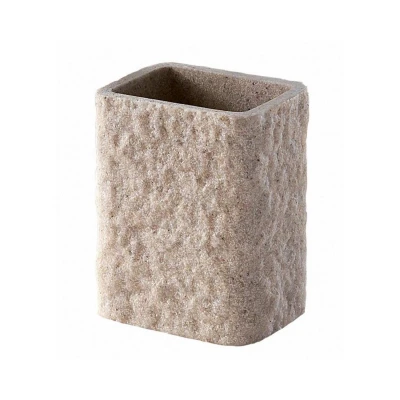 Afbeelding van Tandenborstelhouder Sapho Aries Vrijstaand 11.8x9.4x6.6 cm Polyresin Beige