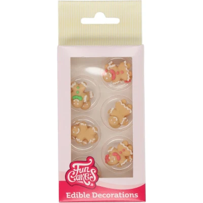 Afbeelding van FunCakes Suikerdecoratie Gingerbread 12 Stuks Eetbare Taartdecoratie