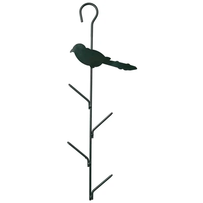 Afbeelding van Trixie Mezenbollenhouder Vogel 4 Bollen Metaal Donkergroen 9X40 CM