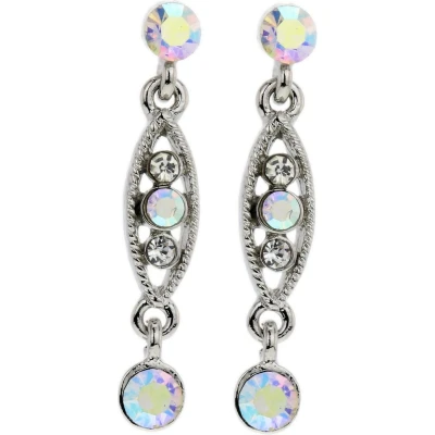 Afbeelding van Behave Oorhangers met multi color steentjes