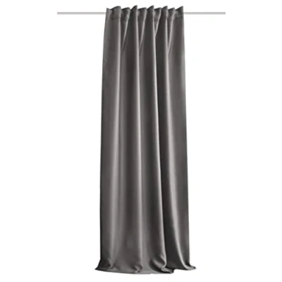 Afbeelding van HOMEbasics Akoestisch gordijn, effen, geluids , hitte koude en tochtbescherming, verduisterend, grijs, 245 x 135 cm