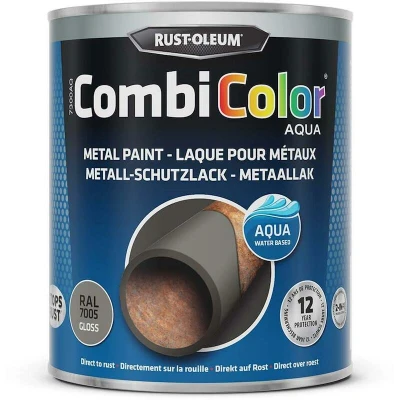 Afbeelding van rust oleum combicolor aqua hoogglans ral 7005 750 ml