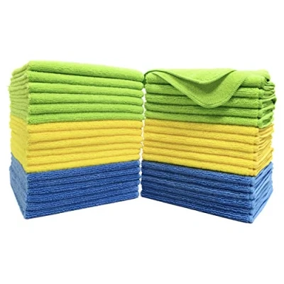 Afbeelding van Polyte Premium microvezel schoonmaakdoeken 36 pack blauw, groen, geel 40,6 x cm