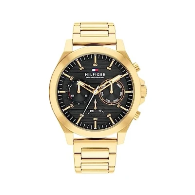 Afbeelding van Tommy Hilfiger TH1710520 Lance horloge herenhorloge GoudkleurZwart