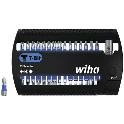 Afbeelding van Wiha Bitset XLSelector T bit 25 mm Phillips, TORX®, zeskant 31 delig 1/4&quot; (41830)