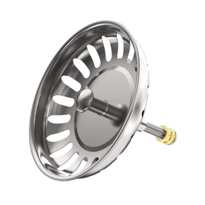 Afbeelding van Gootsteen afvoerstop 79 mm met Verstelbare hoogte Korfplug Afvoerplug Spoelbak zeef RVS