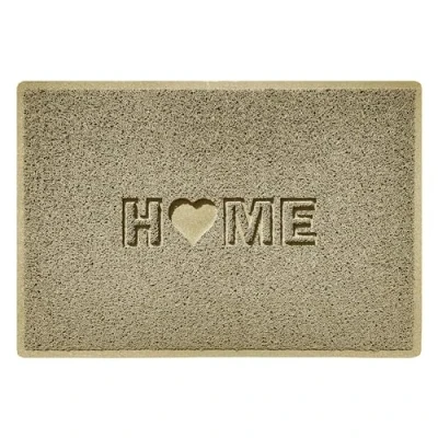Afbeelding van Nicoman LOVE at HOME Deurmat 90x60cm Eerlijkheid BeigeHeavy Duty Non SlipBinnen/BuitenIngangsbarrière Dirt Trapper VloermatHome Patio Tuin Serre DeurmatHome Heart