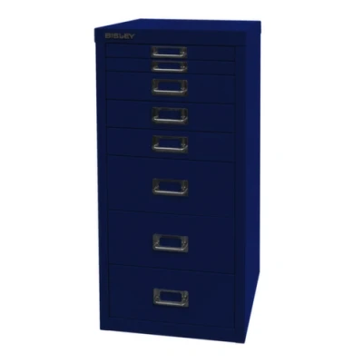 Afbeelding van BISLEY MultiDrawer, 29 serie, DIN A4, 8 laden, metaal, 639 Oxfordblauw, 38 x 27,9 59 cm