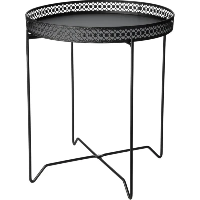 Afbeelding van bijzettafel rond zwart