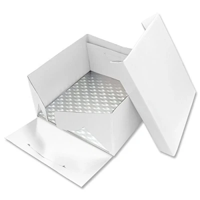Afbeelding van PME BBS889 Vierkante taartplank &amp; taartdoos 28 cm, wit