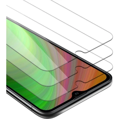 Afbeelding van Cadorabo 3x Screenprotector geschikt voor Samsung Galaxy A20s Beschermende Pantser Film in KRISTALHELDER Getemperd (Tempered) Display beschermend glas 9H hardheid met 3D Touch