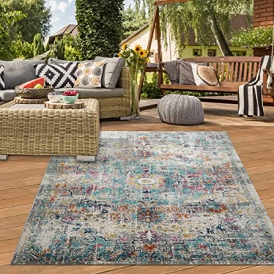Afbeelding van Teppich Traum tapijt oosters buiten woonkamer ornamenten kleurrijke afmeting 200 x 290 cm