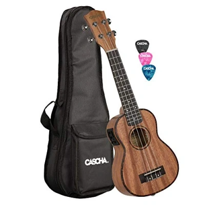 Afbeelding van Cascha HH2026E Premium Mahogany E/A sopraan ukelele set