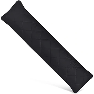 Afbeelding van Utopia Bedding Zijkussen, Lichaamskussen voor Borstvoeding en Zwangerschap, Zachte Polyestervezel (1, Zwart, 40x145 cm)