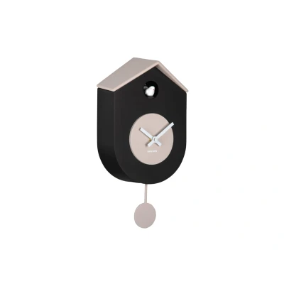 Afbeelding van Karlsson Wandklok Grato Cuckoo Zwart en Warm Grijs