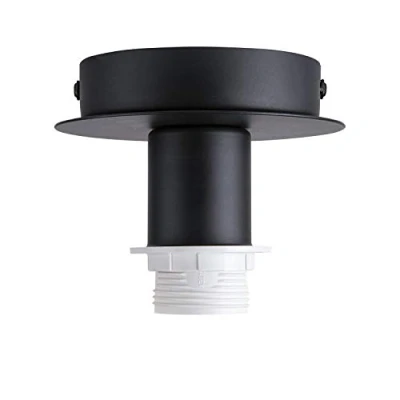 Afbeelding van Slv fenda plafondlamp plafondrozet a60 zwart zonder kap max 60 w 155550