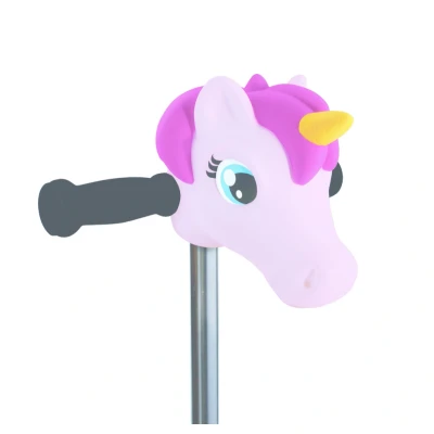 Afbeelding van Scootaheadz kinderstep accessoire eenhoornhoofd lichtroze