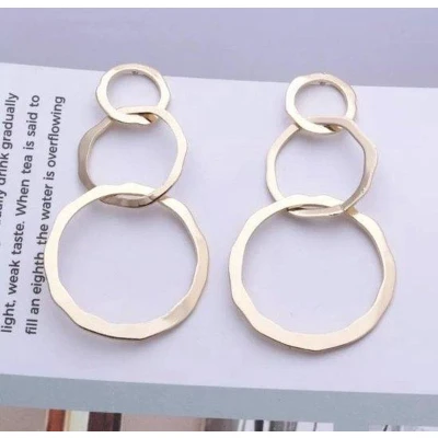 Afbeelding van Jomide Oorhangers Rond Vintage Goudkleurig Dames
