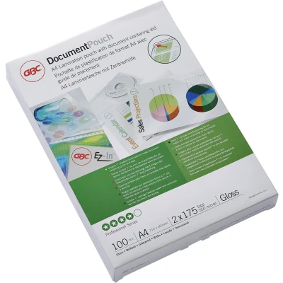 Afbeelding van GBC Document lamineerhoes ft A4, 350 micron (2 x 175 micron), pak van 100 stuks