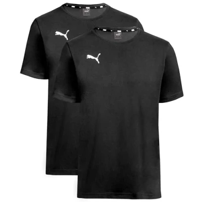 Afbeelding van PUMA Heren T shirt, zwart, set van 2, maat L, 2 stuks, L