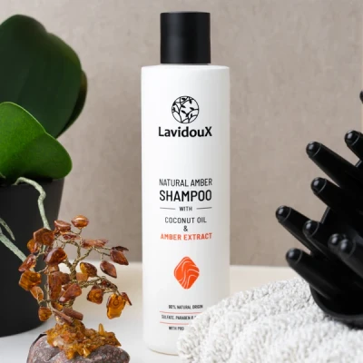 Afbeelding van Luxe Natuurlijke sulfaatvrij shampoo met Amberextract en Kokosolie glans volume 250ml