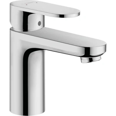 Afbeelding van Hansgrohe vernis blend wastafelmengkraan 100 brass met pop up afvoer trekstang chroom 71559000