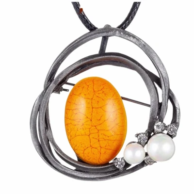 Afbeelding van Ketting Daphne Oker Allergievrij Charme Bijoux