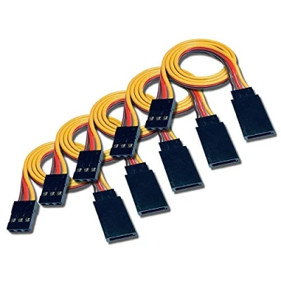Afbeelding van VUNIVERSUM Mr. Stecker Modelbau® Premium servo verlengkabel, 5 stuks, 15 cm, 22 AWG, servokabel mannelijk naar vrouwelijk, JR Graupner Futaba stekker bus, RC kabel 3 pins