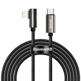 Afbeelding van Legendarisch stevig gamer USB C naar Lightning kabel met hoek 2m Zwart