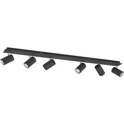 Afbeelding van Lindby buitenspot 6lichts staal, aluminium H: 12.5 cm GU10 zwart zand