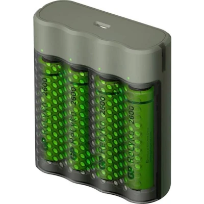 Afbeelding van Gp USB snel batterijlader incl 4 x Recyko AA