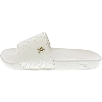 Afbeelding van Tommy Hilfiger Muiltjes, Dames, Maat: 40, Ancient white Textiel/ synthetisch