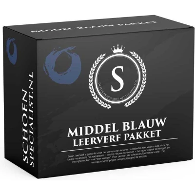 Afbeelding van Brush leerverf pakket 003 Middel blauw