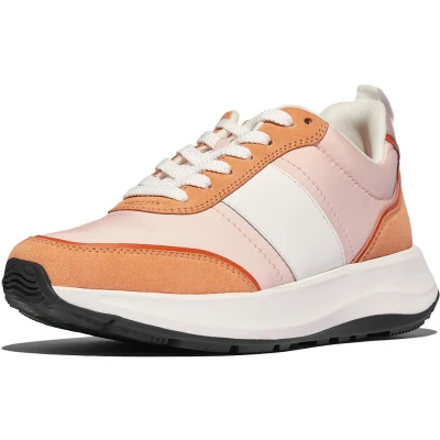 Afbeelding van FitFlop F Mode Flow Sneaker Nylon &amp; Suede Mix ROZE Maat 36