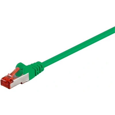 Afbeelding van Microconnect Sstp60015g 0,15m cat6 s/ftp (s stp) groen netwerkkabel (rj 45, rj mannelijk/mannelijk, cat6, stp), groen)