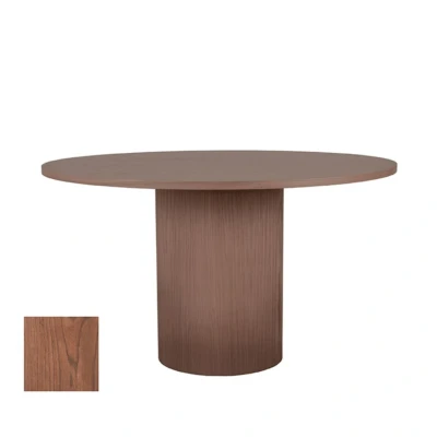Afbeelding van Label51 Oliva eettafel 130x130x75cm walnoot Hout