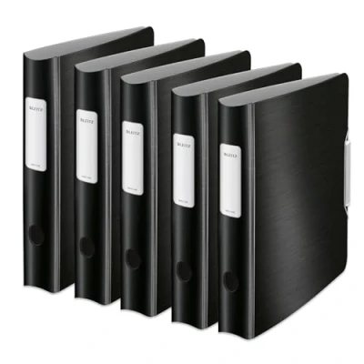 Afbeelding van Leitz Ordner Active Style rug van 5 cm, satijnzwart stuks