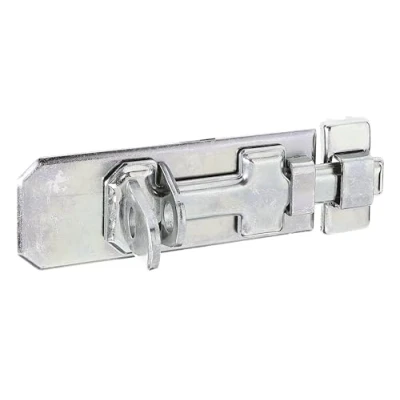 Afbeelding van Alberts 123079 Veiligheidssluitgrendel met platte greep en bevestigde lus elektrolytisch geel verzinkt plaat 120 x 45 mm