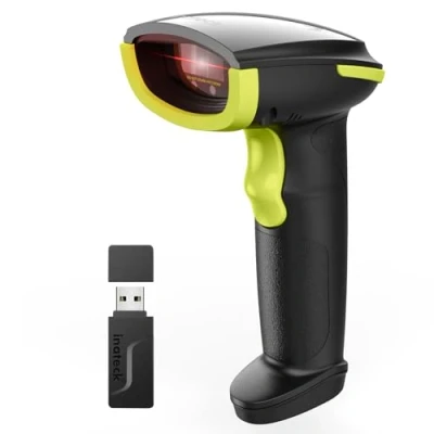 Afbeelding van Inateck BCST 21 AI barcodescanner, draadloze 1D codescanner, draagbare scanner met app en SDK, batterij 2000 mAh, groen