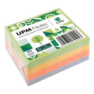 Afbeelding van UPM notes 75x75mm assorti spring mix blok 400 vel IN 5654 75PG