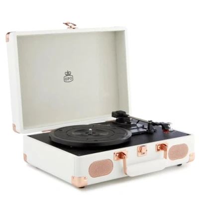 Afbeelding van GPO SOHOWHT Platenspeler Soho retro, ingebouwde speakers, wit