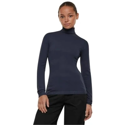 Afbeelding van Urban Classics Turtleneck Trui, Dames, Maat: 4XL, Navy