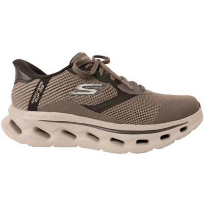 Afbeelding van Skechers Heren Hands Free Slip ins Go Walk Glide Step 2.0 Zac Sneakers, Dark Taupe, 43 EU