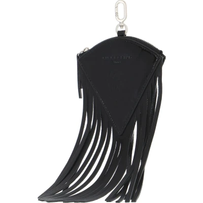 Afbeelding van LIEBESKIND BERLIN Leren Utensil zak Francis Naplack Pendant Slice Black Zwart