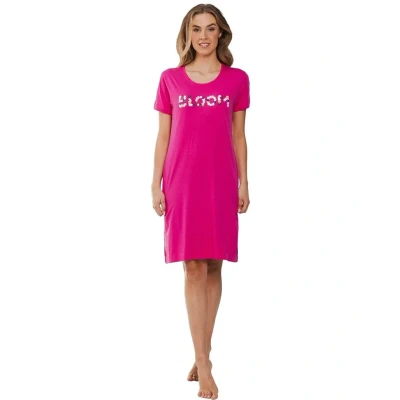 Afbeelding van Dames Nachthemd Rebelle Full Bloom Bio Katoen Roze Maat 44