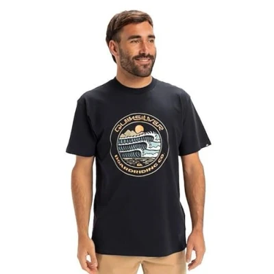 Afbeelding van Quiksilver EV Three SEAS Tshirt print, Heren, Maat: Large, Black