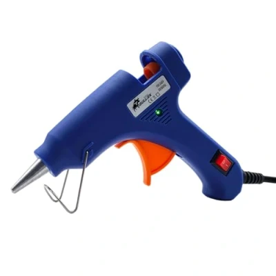 Afbeelding van lijmpistool 20 W met schakelaar, mini voor lijmsticks 7 mm, snelle opwarming doe het zelf, handwerk, reparaties en creatieve projecten op school thuis